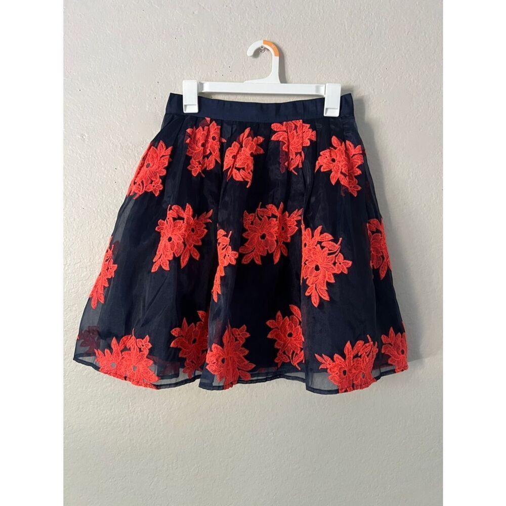 Like New! Anthropologie Maeve Pomme Blossom Skirt Embroidered Floral 4 - Picture 6 of 16